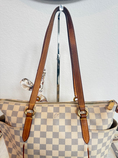 Pre-owned Authentic Louis Vuitton Totally PM Damier Azur Shoulder Bag