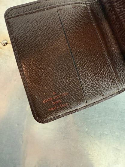 Pre-owned Authentic Louis Vuitton Damier Ebene Compact Zip Wallet