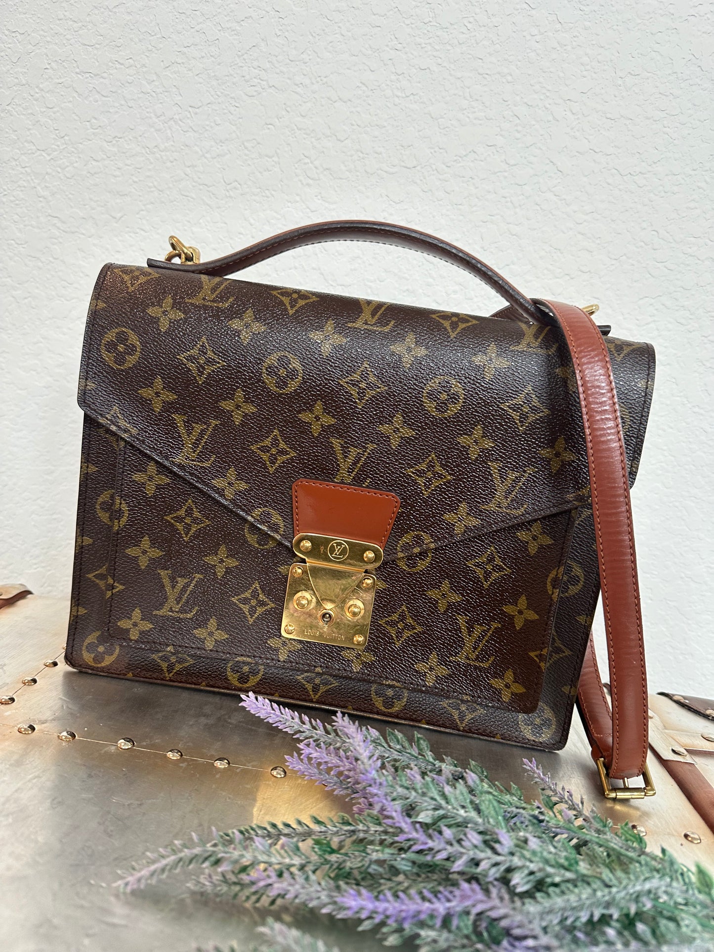 Pre-owned Authentic Louis Vuitton Monceau Monogram Shoulder / Crossbody Bag