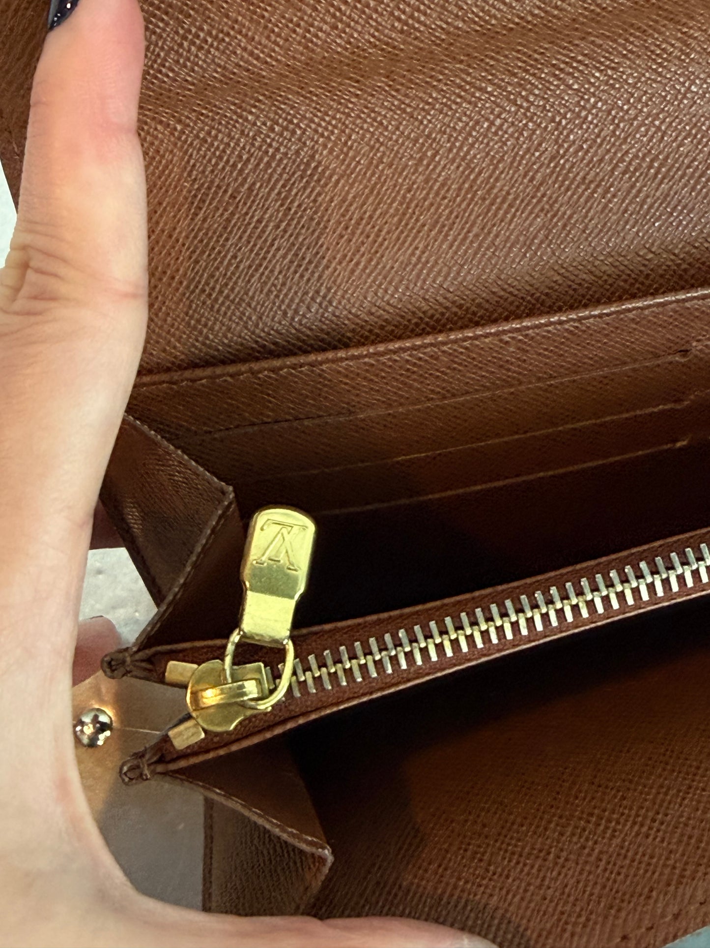 Pre-owned Authentic Louis Vuitton Portefeuille Sarah Monogram Long Wallet