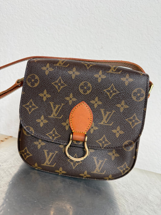 Pre-owned Authentic Louis Vuitton Saint Cloud MM Monogram Crossbody Bag