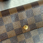 Pre-owned Authentic Louis Vuitton Portefeuille Sarah Damier Ebene Long Wallet