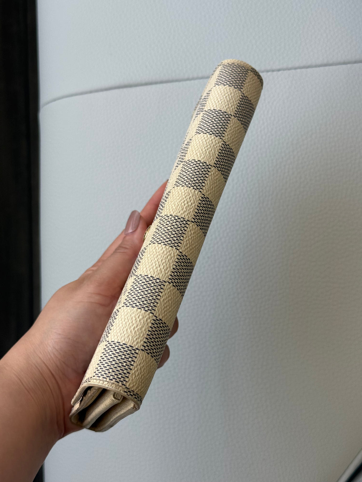 Pre-owned Authentic Louis Vuitton Portefeuille Sarah Damier Azur Long Wallet