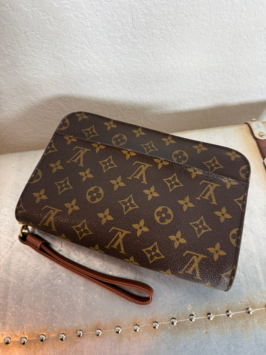 Pre-owned Authentic Louis Vuitton Monogram Orsay Clutch Handbag