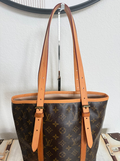 Pre-owned Authentic Louis Vuitton Bucket GM Monogram Shoulder Tote Bag