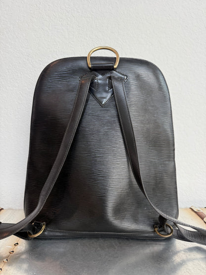 Pre-owned Authentic Louis Vuitton Gobelins Epi Black Backpack