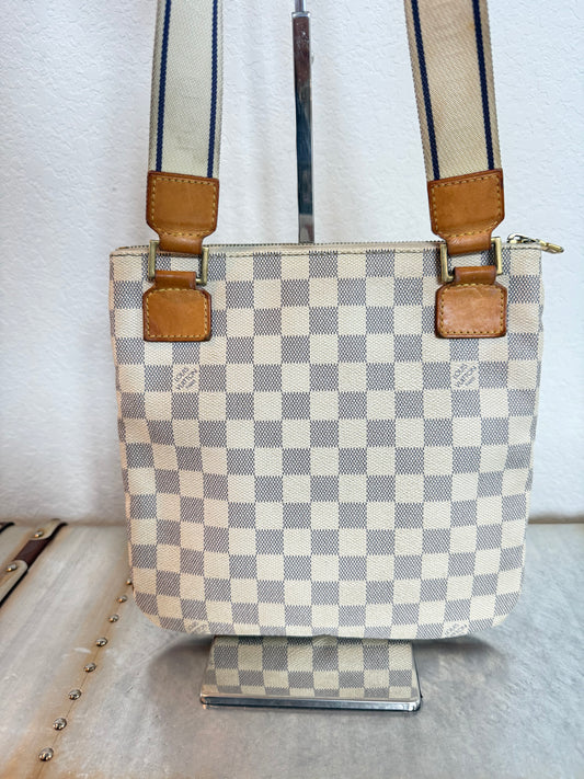 Pre-owned Authentic Louis Vuitton Pochette Bosphore Damier Azur Shoulder / Crossbody Bag