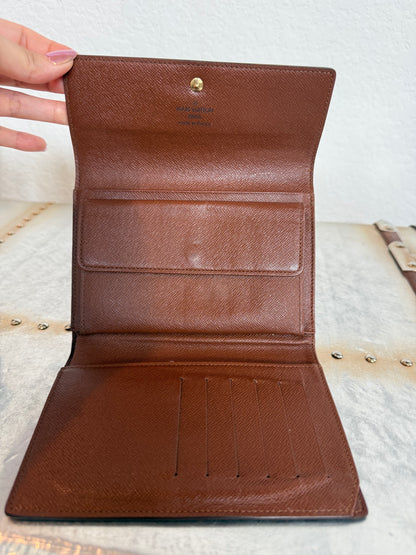 Pre-owned Authentic Louis Vuitton Porte Tresor Etui Papier Monogram Trifold Wallet