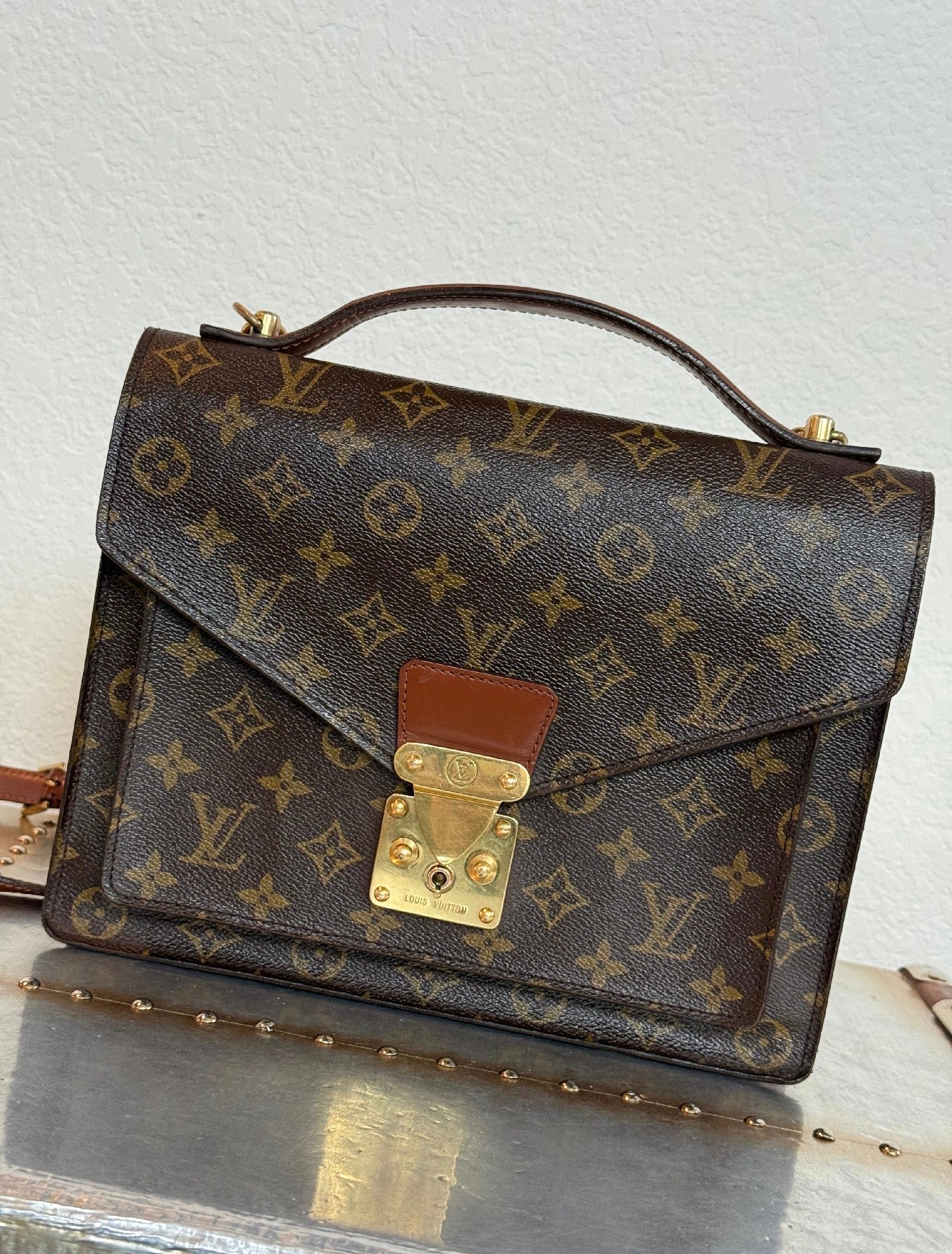 Pre-owned Authentic Louis Vuitton Monceau 28 Monogram Shoulder / Crossbody Bag