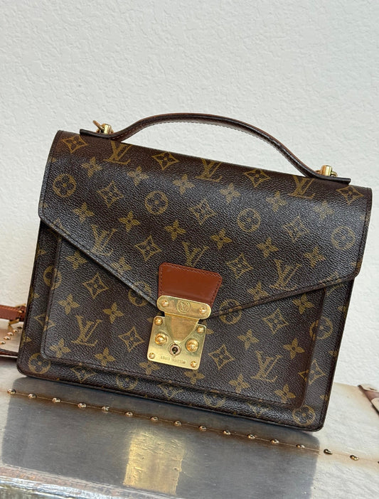 Pre-owned Authentic Louis Vuitton Monceau 28 Monogram Shoulder / Crossbody Bag