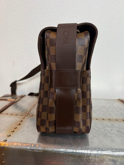 Pre-owned Authentic Louis Vuitton Naviglio Damier Ebene Crossbody Bag