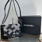 Pre-owned Authentic CHANEL Boy Medium Flap RARE Patent Sequin Shoulder Bag