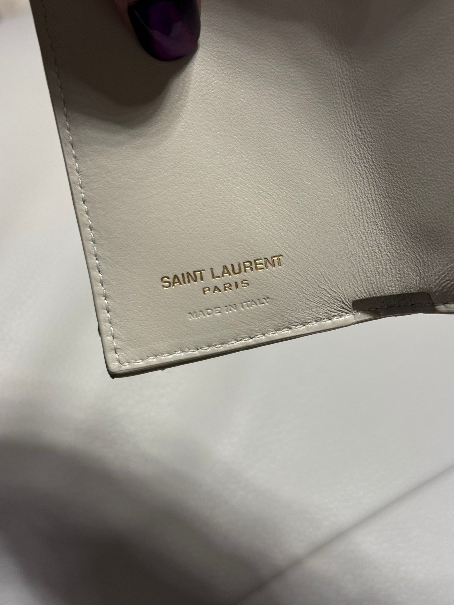 Yves Saint Laurent Cassandra Leather French Wallet