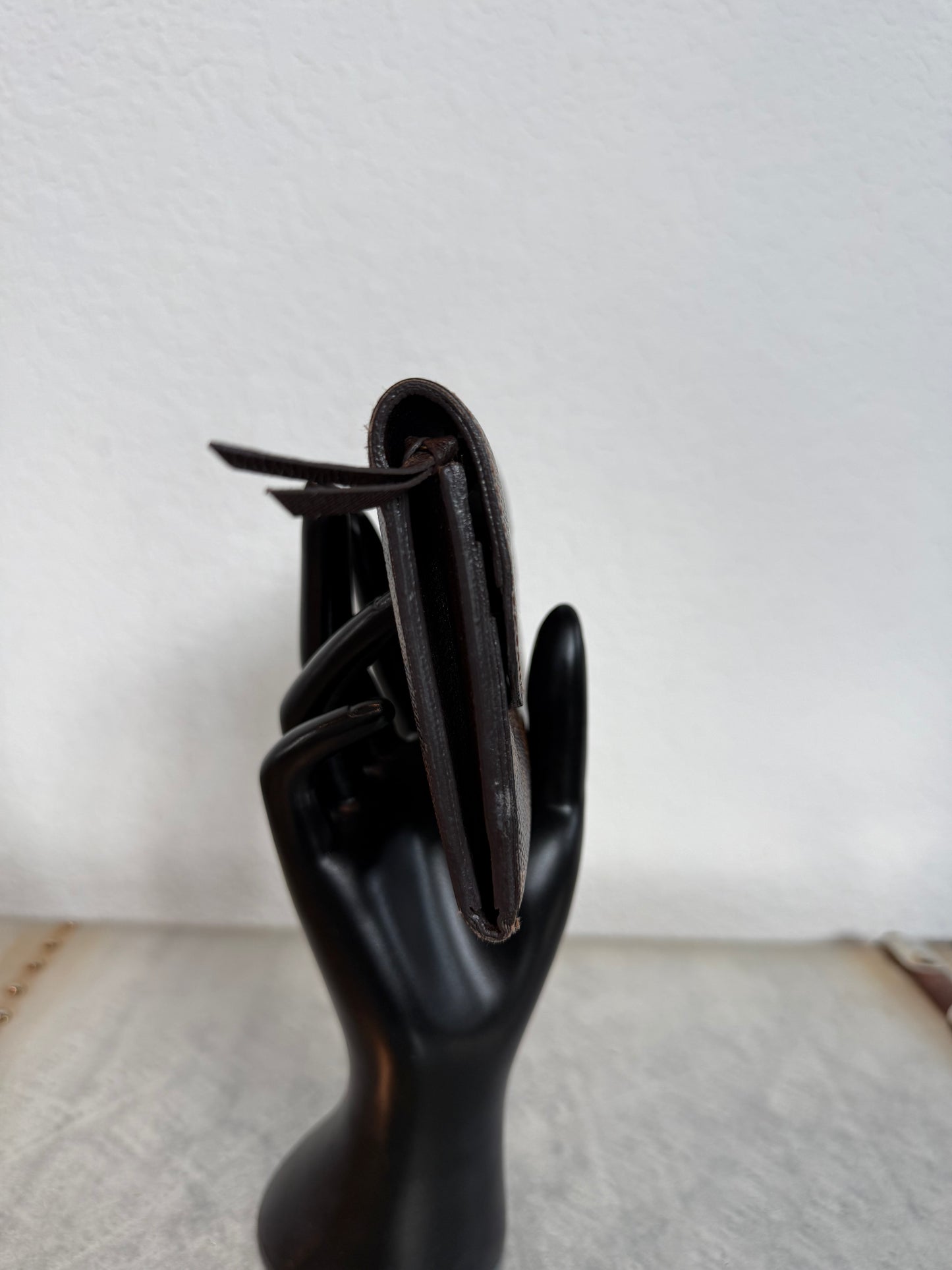 Pre-owned Authentic Louis Vuitton Portefeuille Emilie Damier Ebene Long Wallet