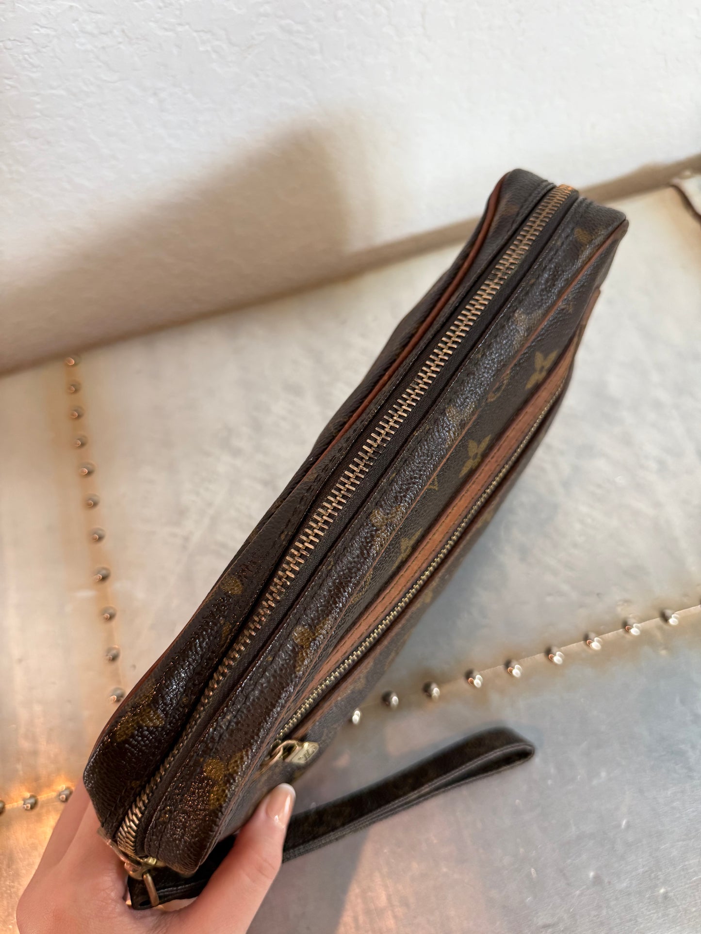 Pre-owned Authentic Louis Vuitton Marly Dragonne GM Monogram Clutch / Handbag