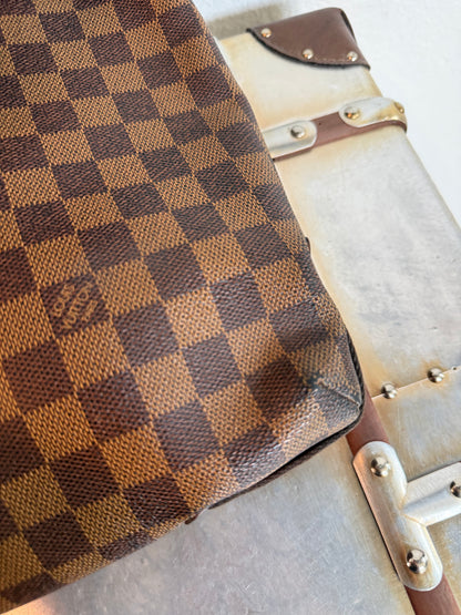 Pre-owned Authentic Brooklyn Mm Damier Ebene Crossbody Bag