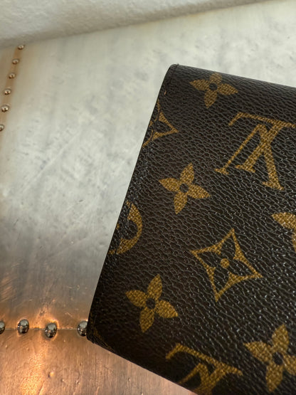 Pre-owned Authentic Louis Vuitton Porte Tresor Etui Papier Monogram Trifold Wallet