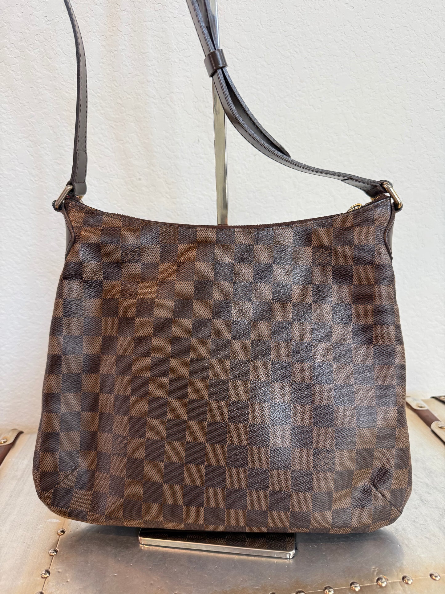 Pre-owned Authentic Louis Vuitton Bloomsbury PM Damier Ebene Shoulder / Crossbody Bag
