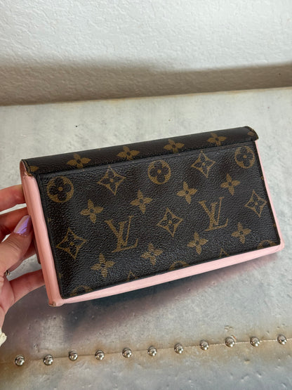 Pre-owned Authentic Louis Vuitton Flore Monogram Long Wallet