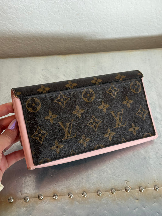 Pre-owned Authentic Louis Vuitton Flore Monogram Long Wallet