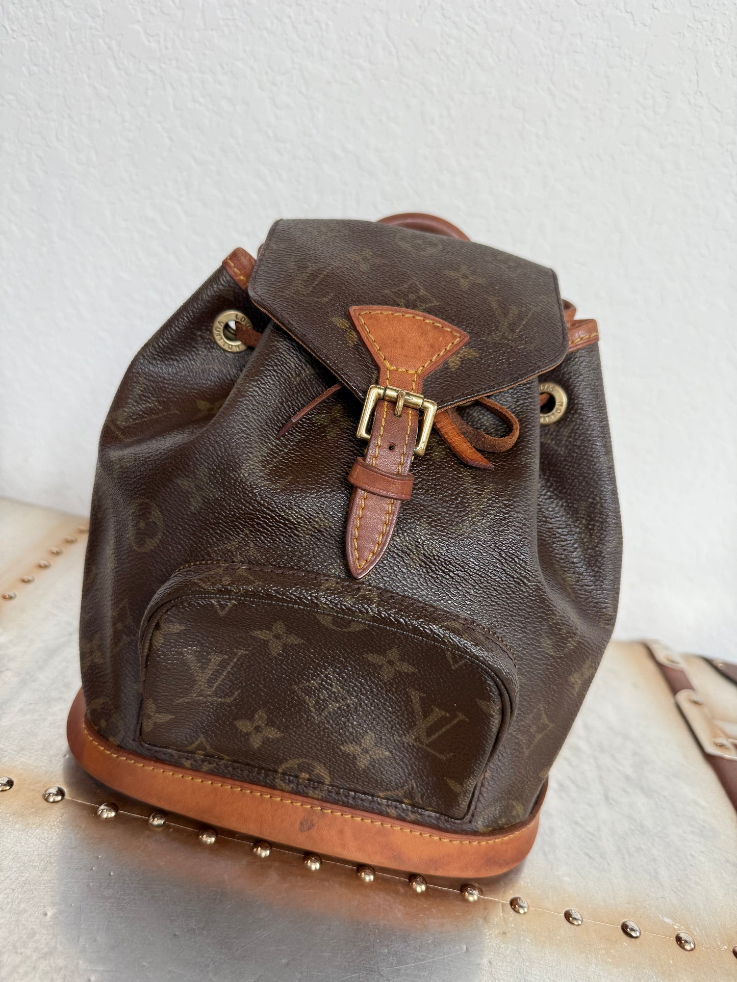 Pre-owned Authentic Louis Vuitton Montsouris Mini Monogram Backpack