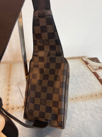 Pre-owned Authentic Louis Vuitton Damier Ebene Geronimos Body Bag