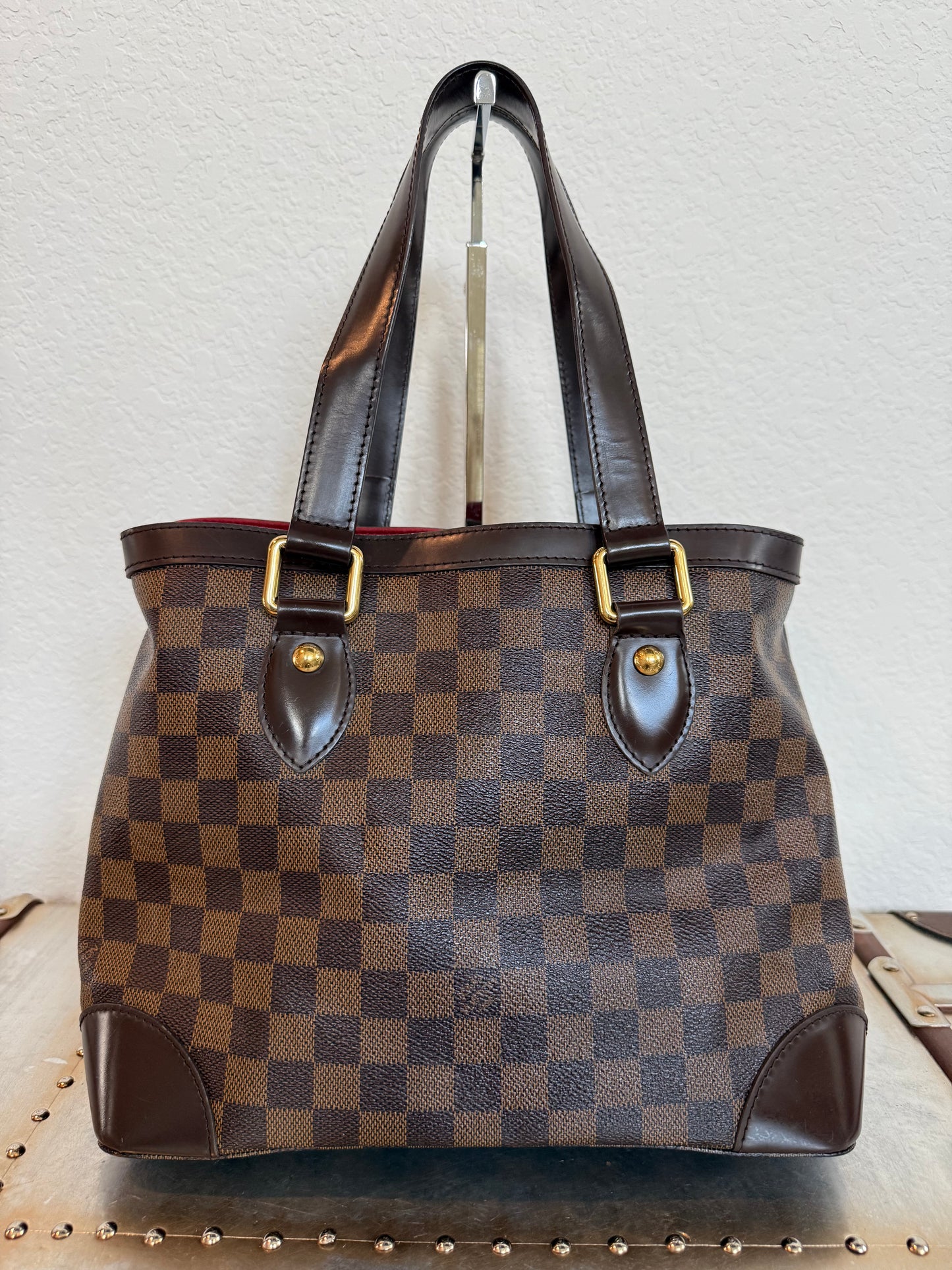 Pre-owned Louis Vuitton Hampstead MM Damier Ebene Tote / Shoulder Bag