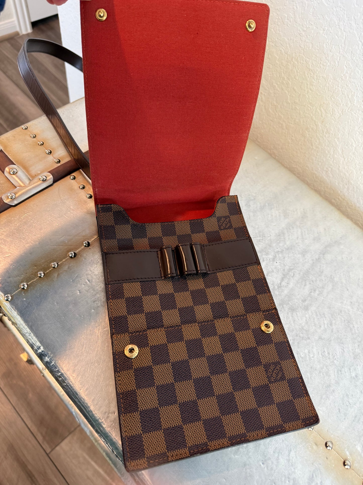 Pre-owned Louis Vuitton Portobello Damier Ebene Shoulder Bag