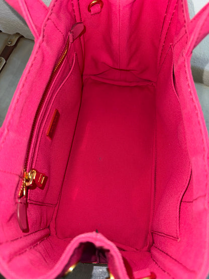 Pre-owned Authentic Prada Canapa Canvas Tote Bag