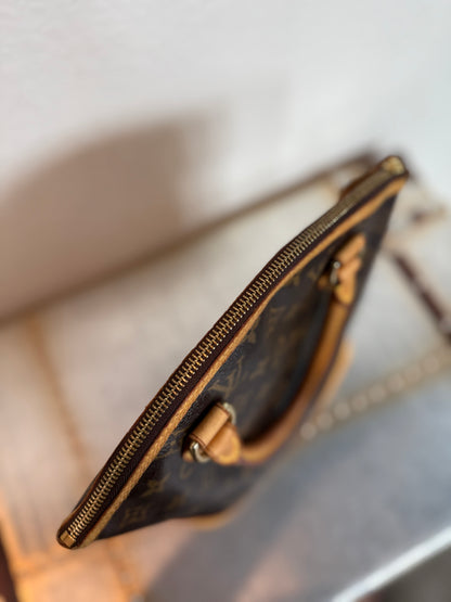 Pre-owned Authentic Louis Vuitton Lockit PM Monogram Handbag