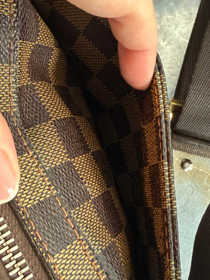 Pre-owned Authentic Louis Vuitton Damier Ebene Geronimos Body Bag