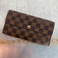 Pre-owned Authentic Louis Vuitton Portefeuille Sarah Damier Ebene Long Wallet