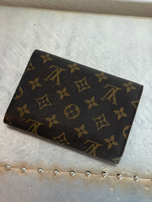 Pre-owned Authentic Louis Vuitton Porte Tresor Etui Papier Monogram Trifold Wallet