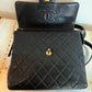 Pre-owned Authentic Chanel Vintage Caviar Square Backpack
