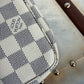 Pre-owned Louis Vuitton Pochette Accessoires Damier Azur Shoulder / Handbag