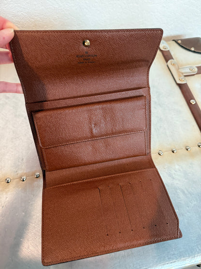 Pre-owned Authentic Louis Vuitton Porte Tresor Etui Papier Monogram Trifold Wallet