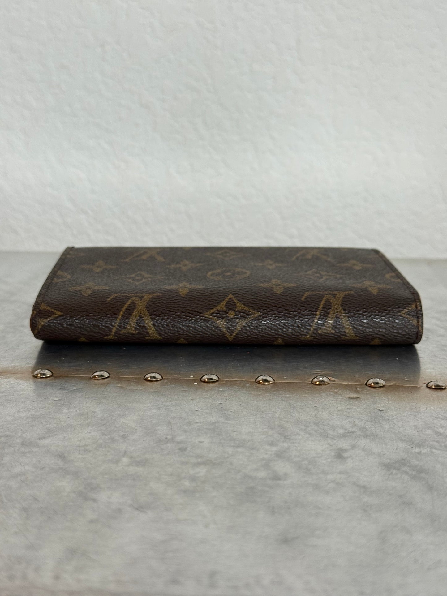 Pre-owned Authentic Louis Vuitton Porte Tresor Etui Papier Monogram Trifold Wallet