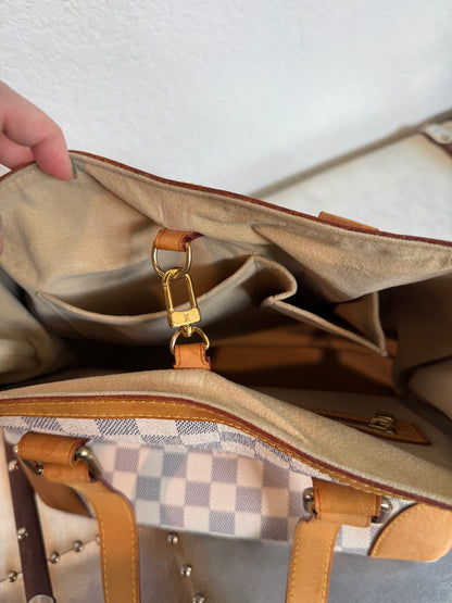 Pre-owned Louis Vuitton Hampstead PM Damier Azur Tote / Shoulder Bag