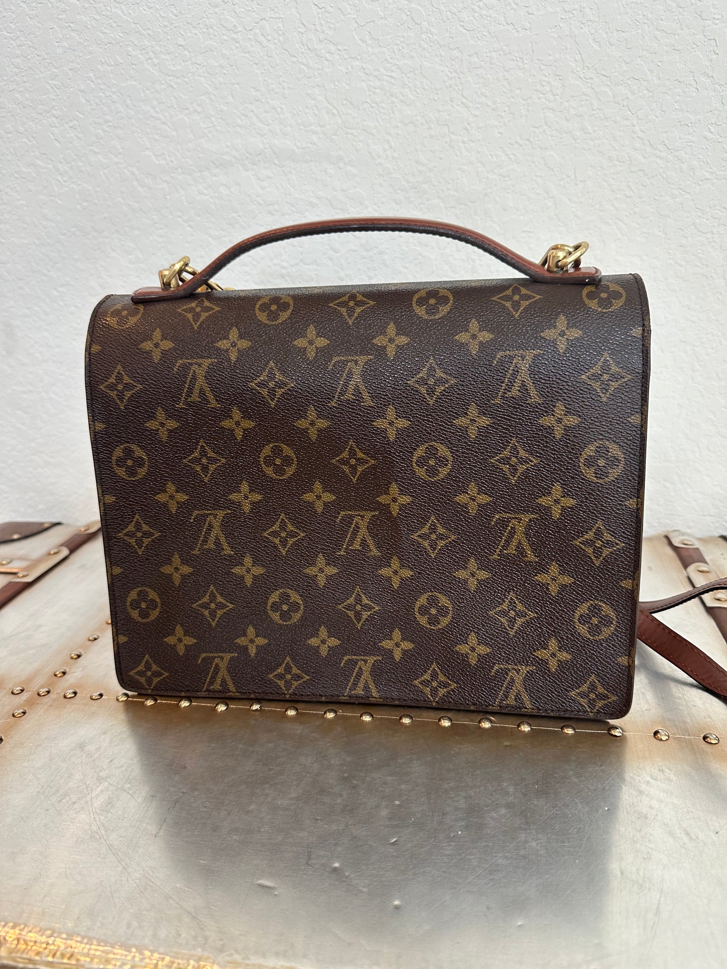 Pre-owned Authentic Louis Vuitton Monceau Monogram Shoulder / Crossbody Bag