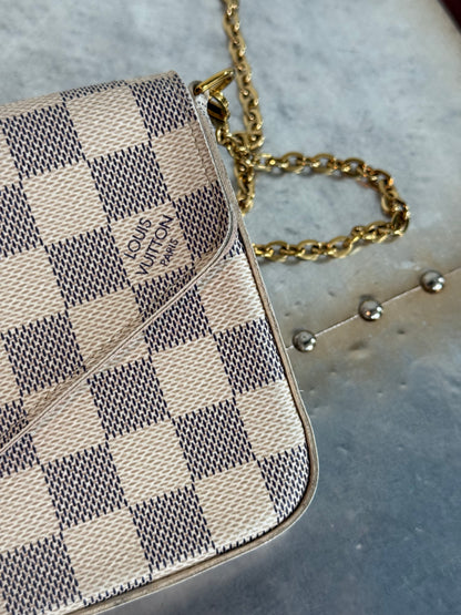 Pre-owned Authentic Louis Vuitton Felicie Pochette Monogram Crossbody Bag
