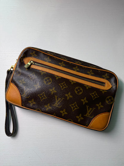 Pre-owned Authentic Louis Vuitton Marly Dragonne GM Monogram Clutch / Handbag