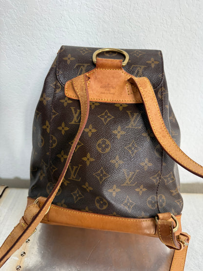 Pre-owned Authentic Louis Vuitton Montsouris MM Monogram Backpack