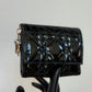 Pre-owned Vintage Christian Dior Patent Cannage Compact Wallet