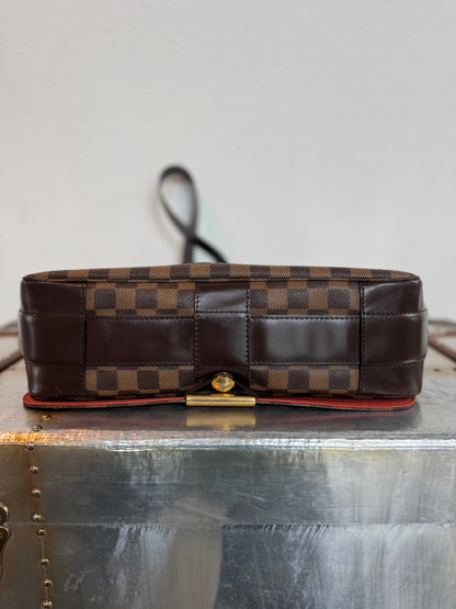Pre-owned Authentic Bastille Damier Ebene Crossbody Bag