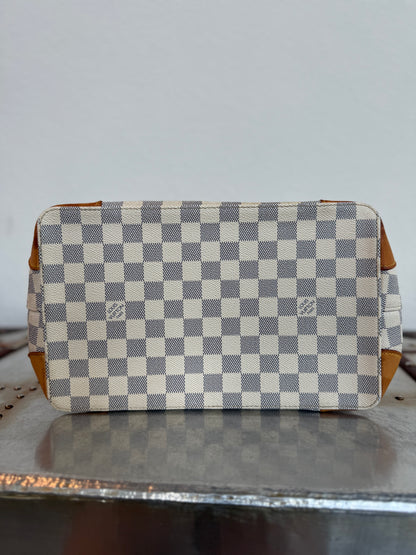 Pre-owned Louis Vuitton Hampstead PM Damier Azur Tote / Shoulder Bag