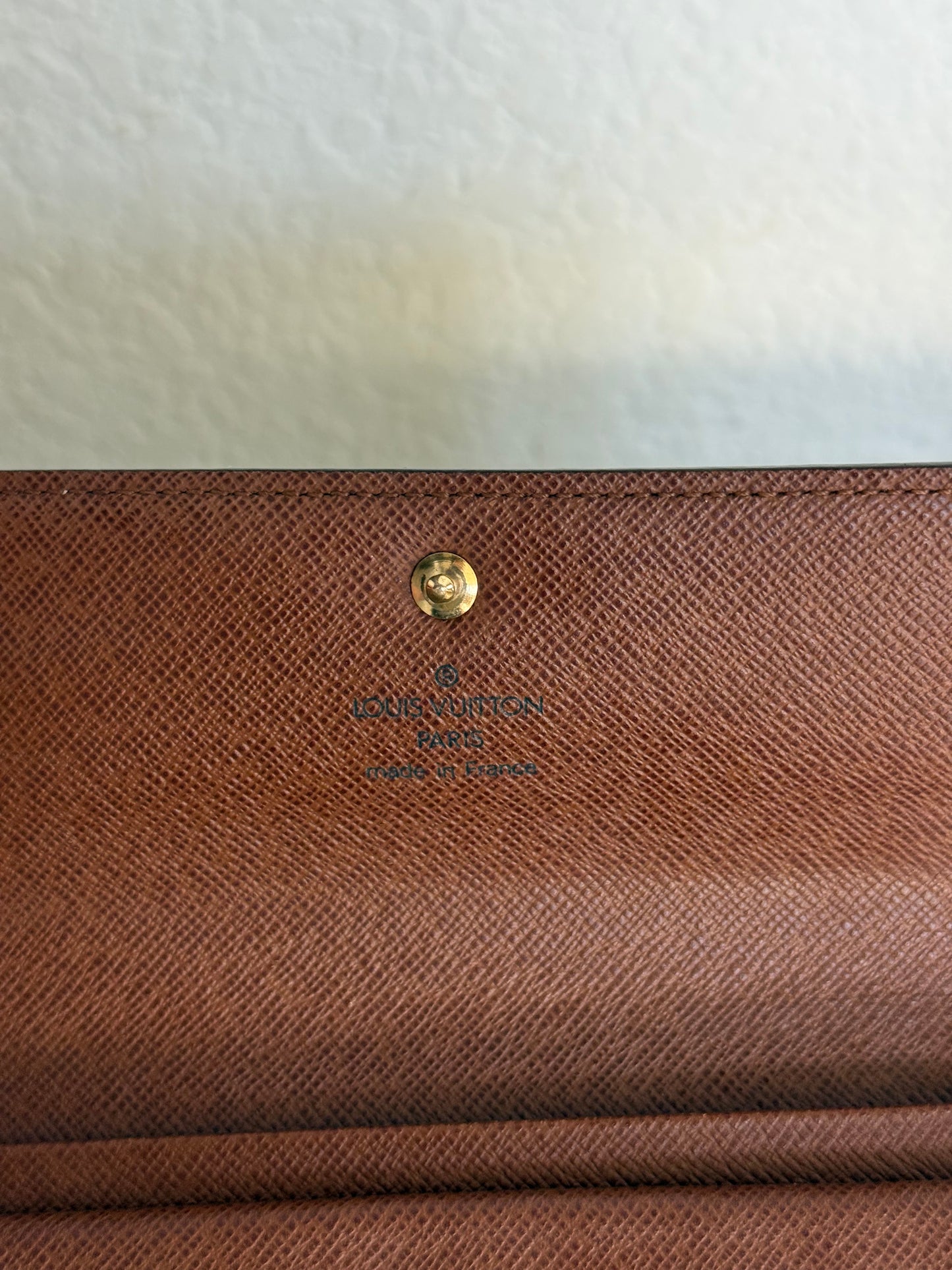 Pre-owned Authentic Louis Vuitton Porte Tresor Etui Papier Monogram Trifold Wallet