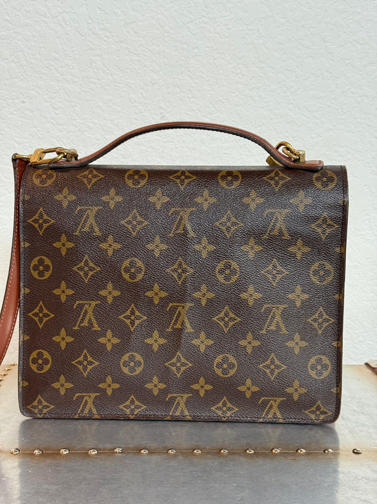 Pre-owned Authentic Louis Vuitton Monceau 28 Monogram Shoulder / Crossbody Bag