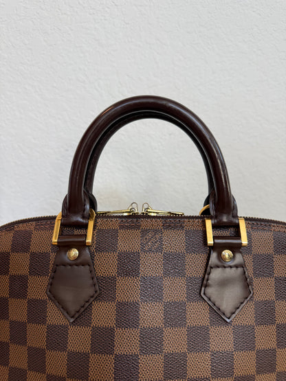Pre-owned Authentic Louis Vuitton Alma PM Damier Ebene Handbag
