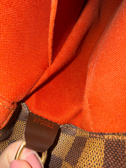 Pre-owned Authentic Bastille Damier Ebene Crossbody Bag