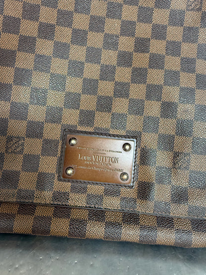 Pre-owned Authentic Brooklyn Mm Damier Ebene Crossbody Bag